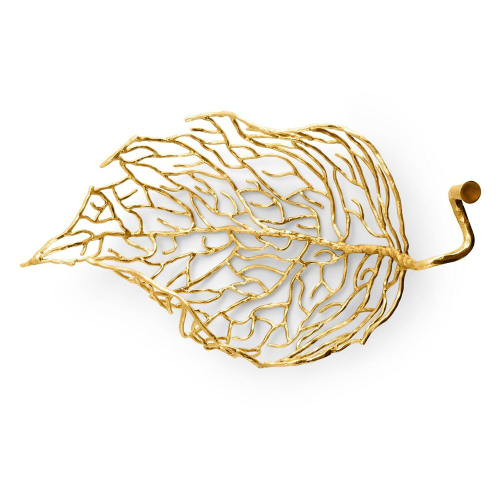 Блюдо Michael Aram Осенние листья 44 см, латунь