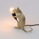 Настольная лампа Mouse Lamp Sitting GOLD USB, Seletti