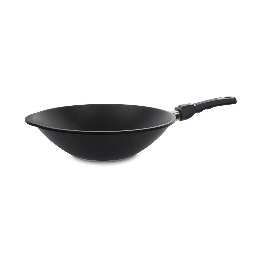 Алюминиевый вок со съемной ручкой и антипригарным покрытием AMT1132S, 32 см, 3 л, Frying Pans, AMT Gastroguss