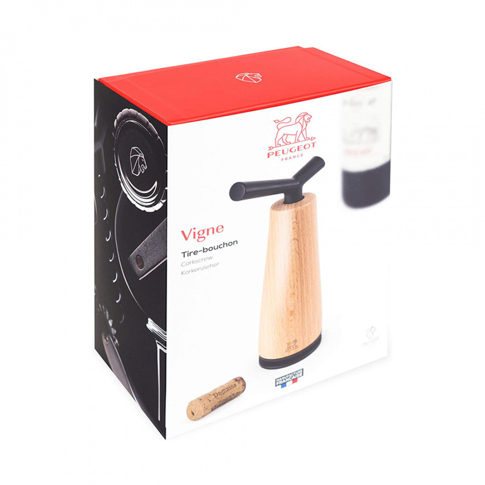 Штопор механический 18 см, бук, Vigne, Peugeot Vin