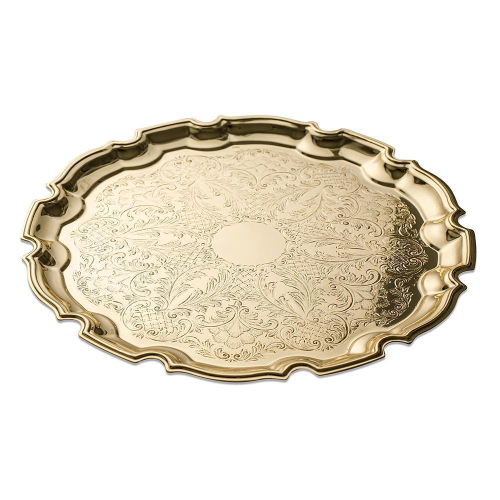 Поднос Чиппендейл 31,5 см Queen Anne золотой
