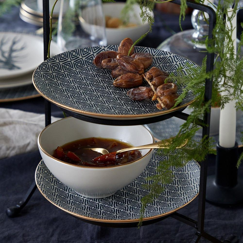 Тарелка суповая 15,2 см 650 мл Costa Nova Augusta Natural-Gold бежевая