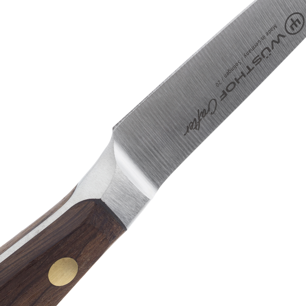 Нож стальной кухонный овощной с рукоятью из натурального дуба 1010830409, длина лезвия 9 см, коллекция «Crafter», Wuesthof