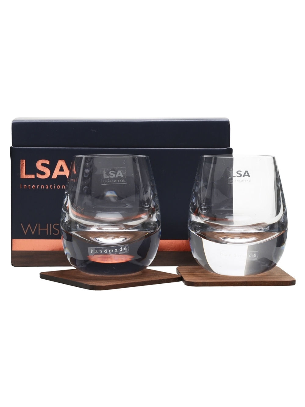 Набор из 2 стаканов Islay Whisky с деревянными подставками 250 мл, LSA International