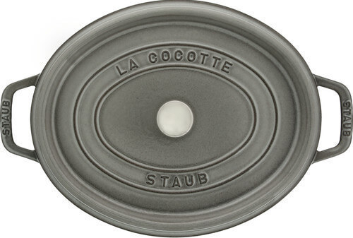 Кокот овальный, 27 см, серый графит, La Cocotte, Staub