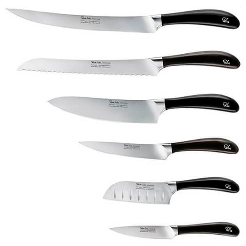 Набор из 6-ти кухонных ножей на подставке из бука, Signature knife, Robert Welch