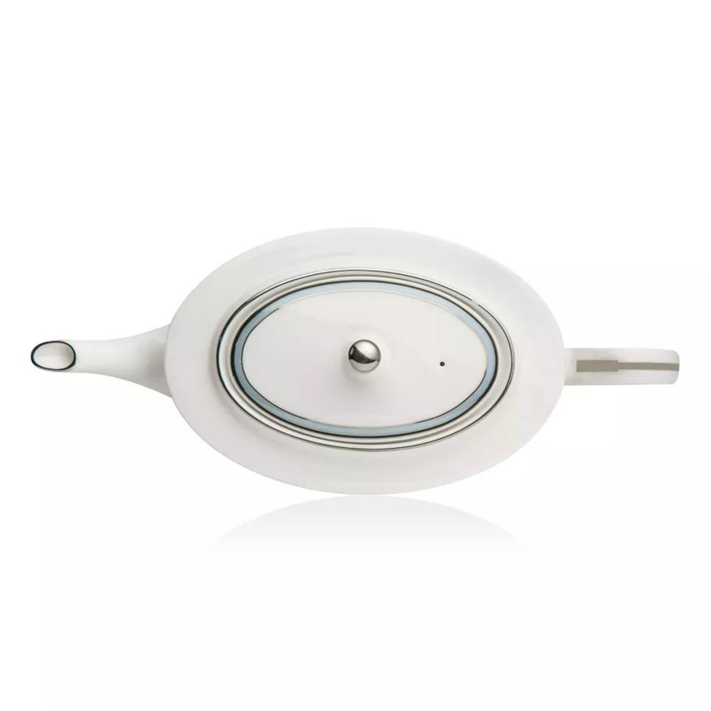 Чайник Noritake Богарт платиновый 1,25 л, фарфор костяной