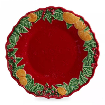 Тарелка закусочная 22х2,2 см Bordallo Pinheiro "Рождественская гирлянда"