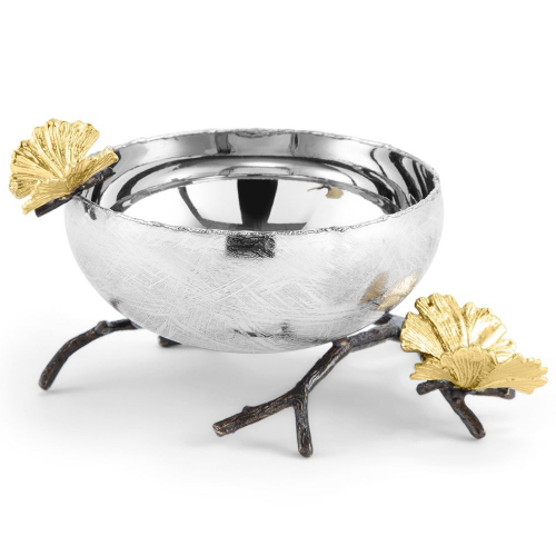 Чаша для орешков Michael Aram Бабочки гинкго 11 см, сталь нержавеющая