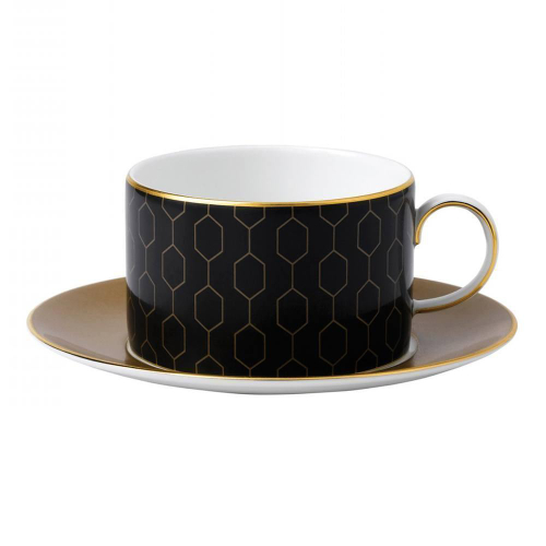 Чашка чайная с блюдцем Wedgwood Аррис Соты 220 мл, фарфор