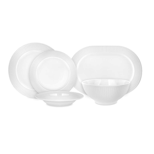 Сервиз обеденный на 6 персон, 21 предмет, фарфор, белый, 994204BX1, Plisse, Pillivuyt