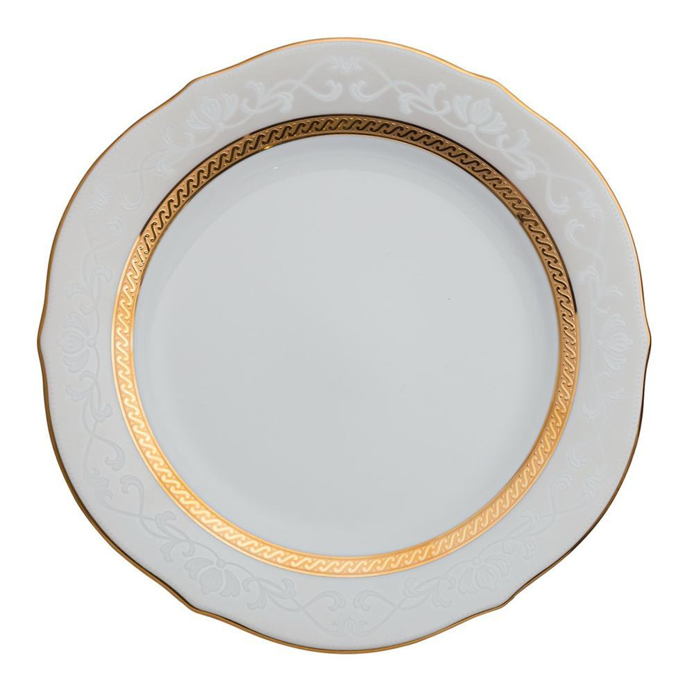 Тарелка акцентная Noritake Хэмпшир, золотой кант 23 см