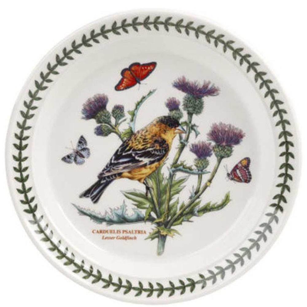 Тарелка пирожковая Portmeirion "Ботанический сад. Птицы. Щегол" 15см