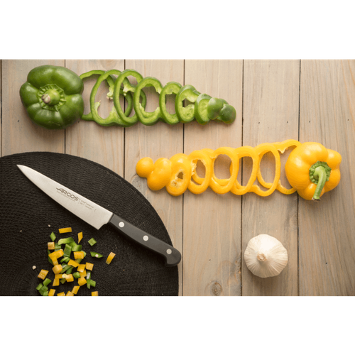 Поварской нож «Шеф» 14 см, из кованой нержавеющей стали, черный, Universal, Arcos