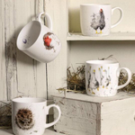 Фарфоровая кружка для чая и кофе "Забавная фауна. Малиновка", 310 мл, Royal Worcester