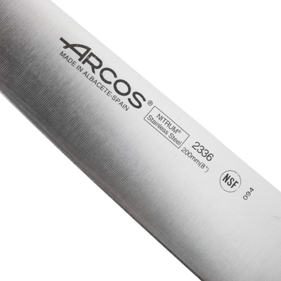 Поварской нож «Шеф» 20 см, из кованой высокоуглеродистой нержавеющей стали, черный, 2336, Riviera, Arcos