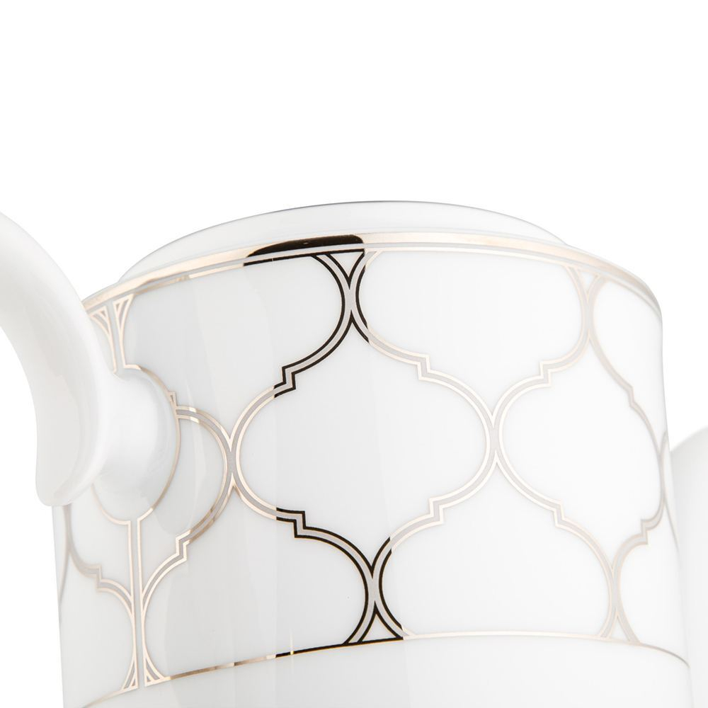 Кофейник Noritake Царский дворец, платиновый кант 1,45 л, фарфор