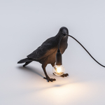 Настольная лампа Bird Waiting Black, Bird Lamp, Seletti