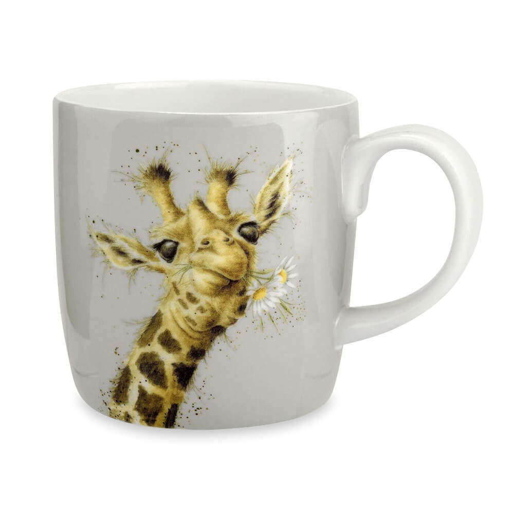 Фарфоровая кружка для чая и кофе "Забавная фауна. Жираф", 400 мл,  RWC MMPZ4020-XD, Великобритания, Wrendale Designs, Royal Worcester