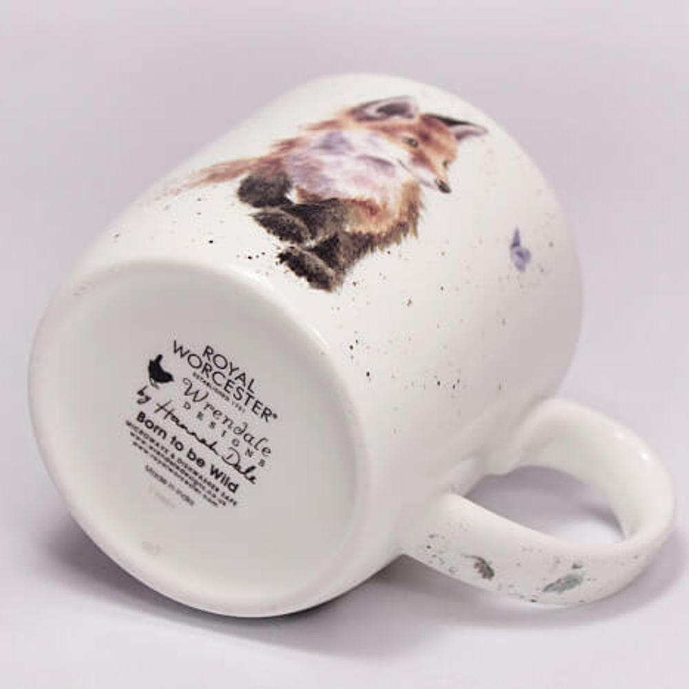 Фарфоровая кружка для чая и кофе "Забавная фауна. Рожденный диким лисом", 310 мл, Royal Worcester