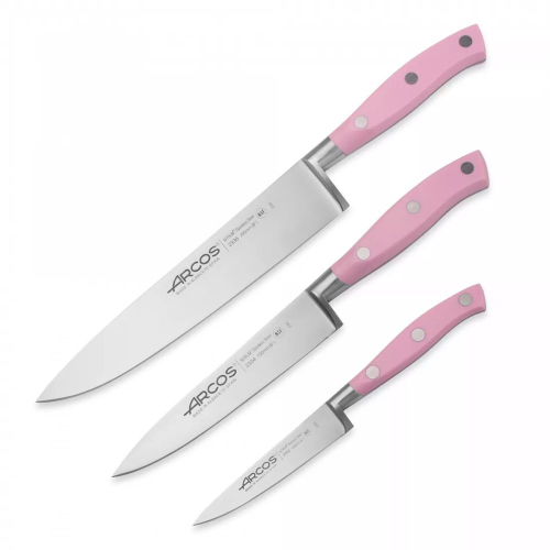Набор кухонных ножей Arcos Riviera Rose розовый 3 пр