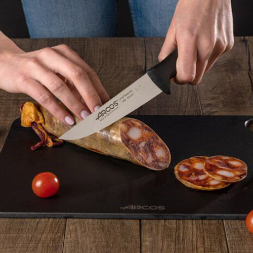 Универсальный нож 15 см, из прокатной высокоуглеродистой нержавеющей стали, пластиковая рукоять, черный, 145300, Menorca, Arcos