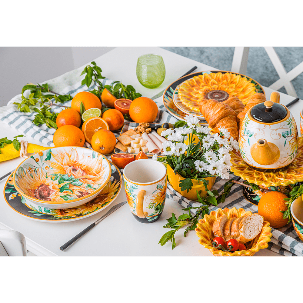 Тарелка обеденная 28 см Certified Int. Подсолнухи