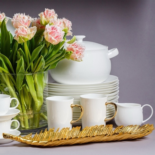 Кружка 450 мл Mix&Match Синергия, золотистая ручка