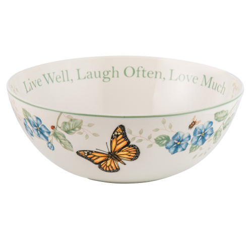Салатник фарфоровый 23 см, 2 литра, Бабочки на лугу, Lenox
