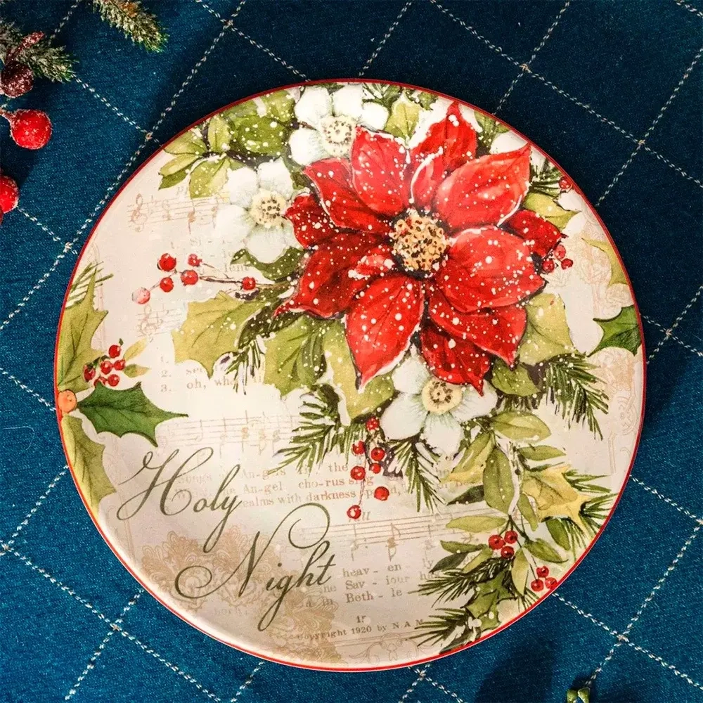 Тарелка закусочная 23 см Certified Int. Тихая ночь, Цветок