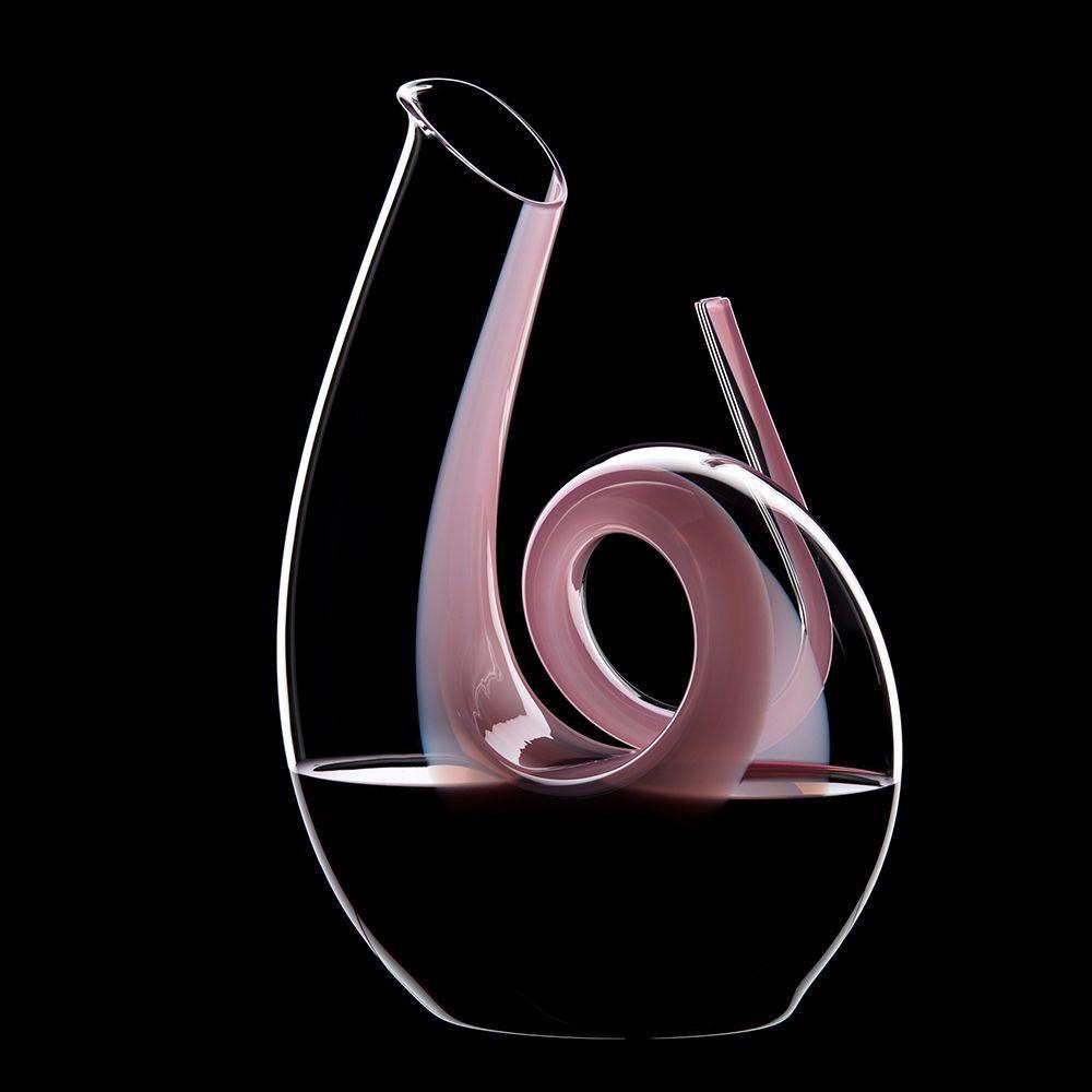 Хрустальный декантер ручной работы Curly Pink, 1.4 л, Riedel (розовый)