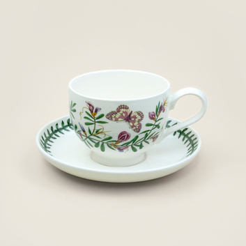 Чашка чайная с блюдцем Portmeirion "Ботанический сад. Горошек" 280мл