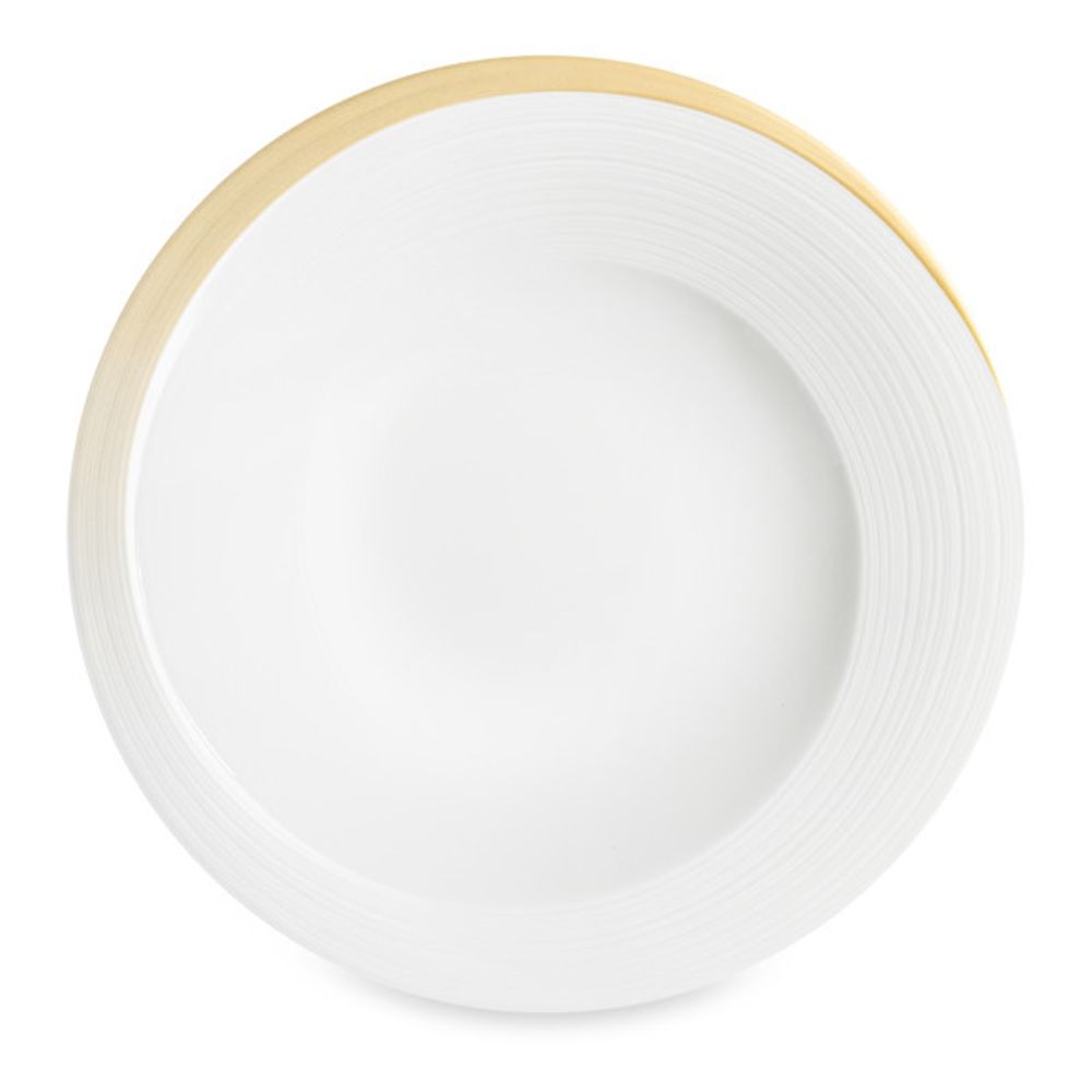 Тарелка суповая Narumi Золотой жемчуг 23 см, фарфор костяной