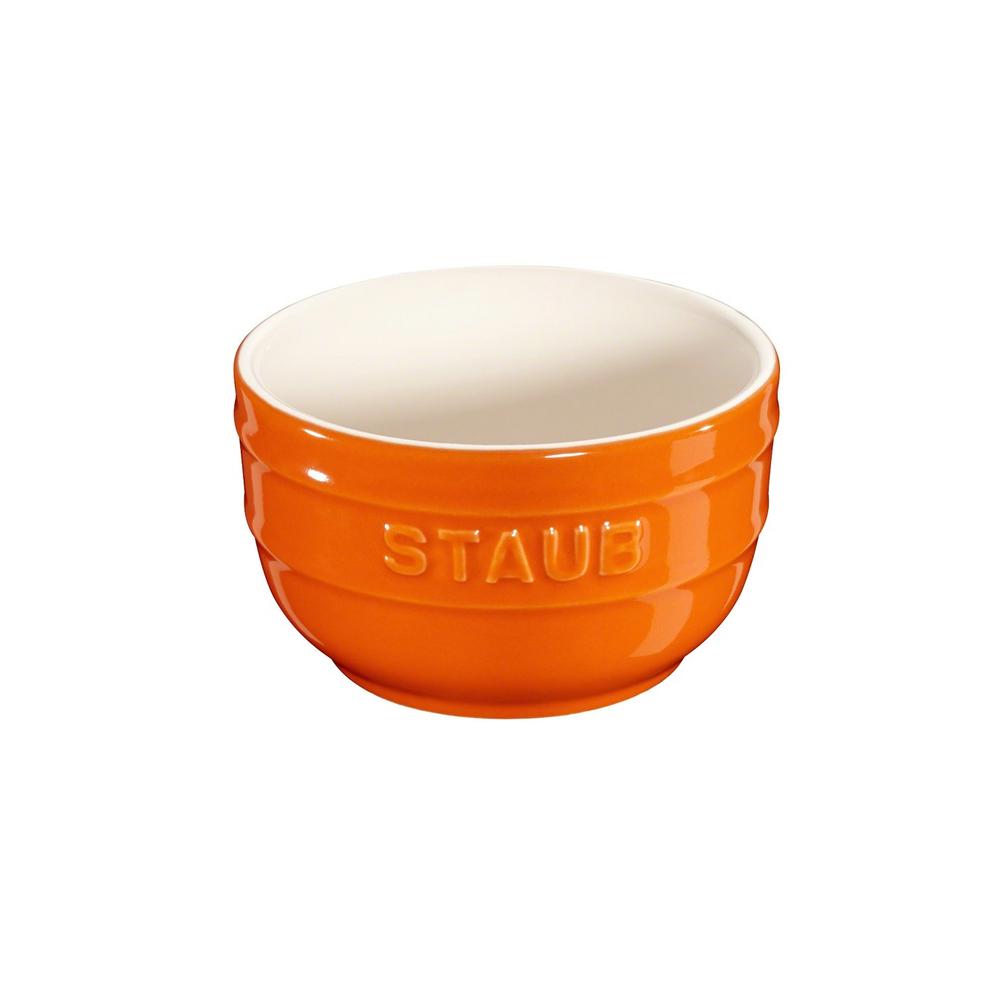 Набор круглых керамических рамекинов 2 шт. оранжевого цвета 40511-138, диаметр 9 см, Staub