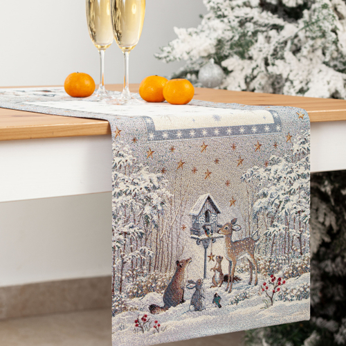 Дорожка 40x100 см, коллекция "Лесные друзья у кормушки", Le Gobelin