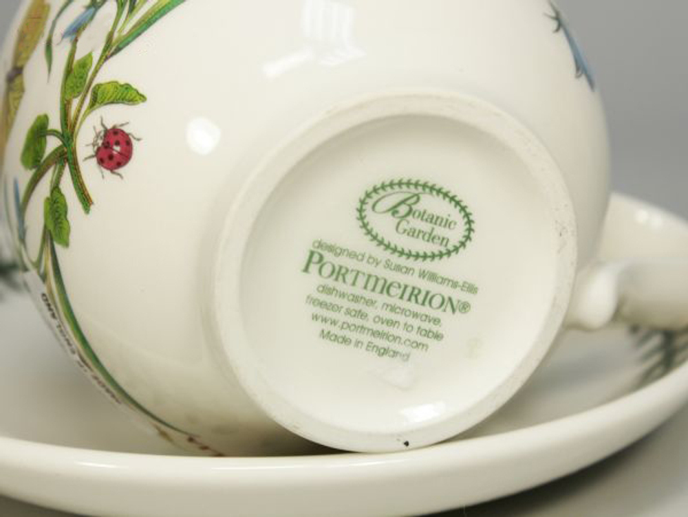 Чашка чайная с блюдцем Portmeirion "Ботанический сад. Колокольчик" 200мл