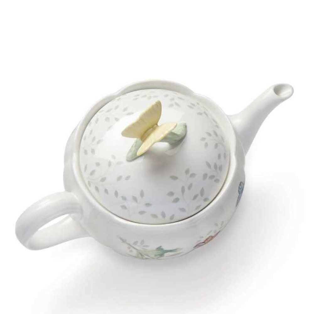 Чайник заварочный 1,36 л, фарфор, белый, LEN6083927, Бабочки на лугу, Lenox в онлайн-магазине Этикет