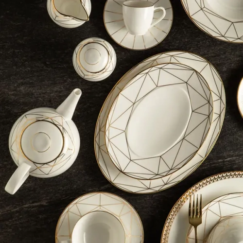 Блюдо овальное 36 см Gem Cut, Prouna