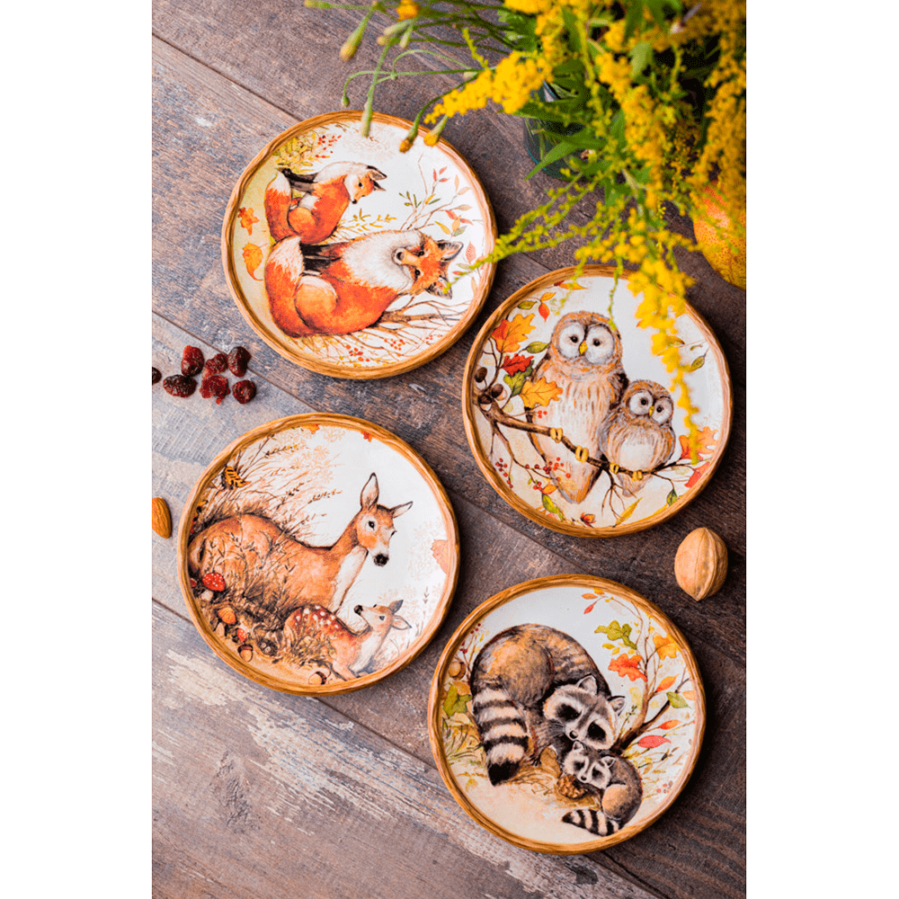 Тарелка хлебная Совы 15 см Certified Int. Сосновый лес