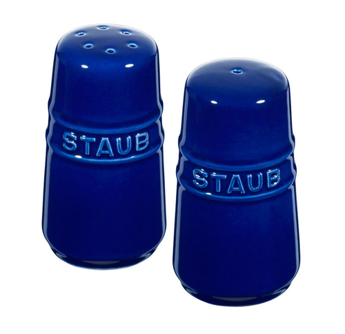 Набор солонка и перечница, темно-синие, Staub