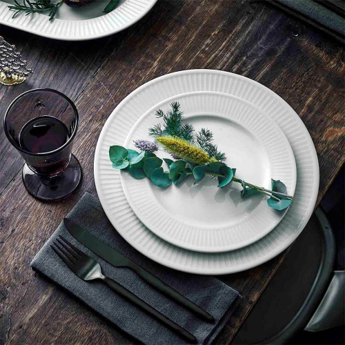 Тарелка обеденная 24 см, фарфор, белый, 214224BL1, Plisse, Pillivuyt