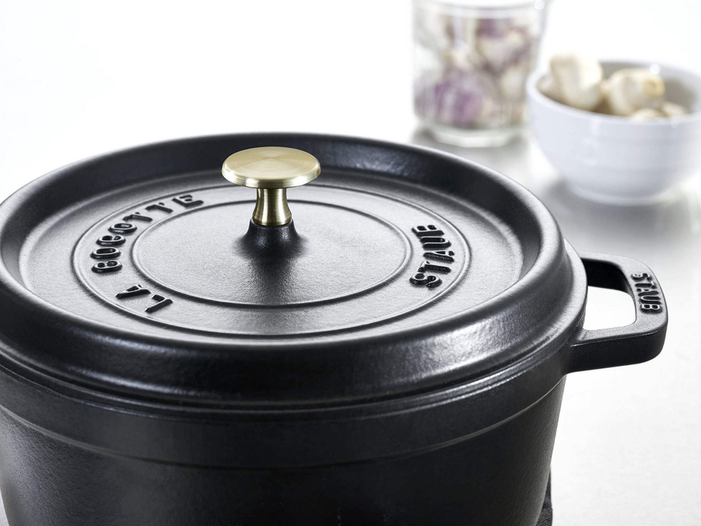 Купить Кокот круглый, 8,35 л, 30 см,  черный, La Cocotte, Staub в Этикет