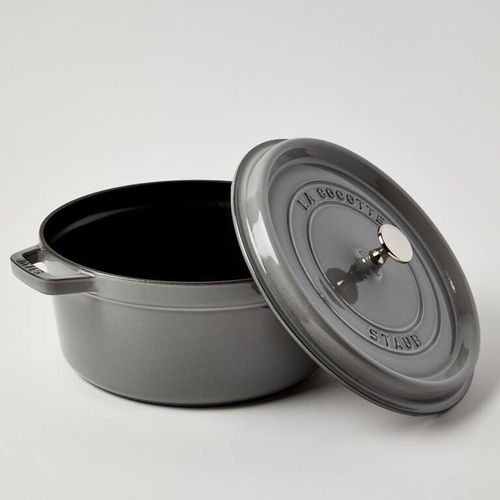 Кокот круглый, 6,7л, 28 см, серый графит, La Cocotte, Staub