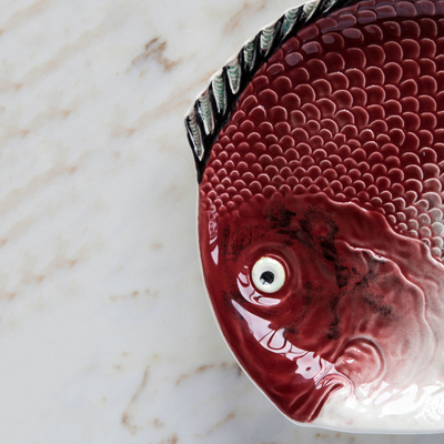 Керамическая Тарелка обеденная 27.5см, "Рыбы", Bordallo Pinheiro в интернет-магазине Этикет