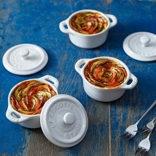 Мини-кокот круглый керамический белый 40511-083, 10 см, Staub