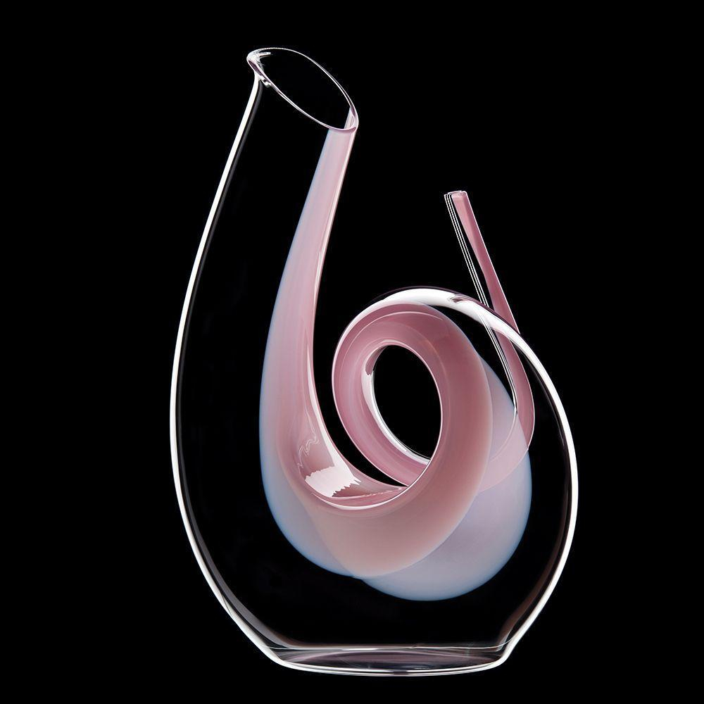 Хрустальный декантер ручной работы Curly Pink, 1.4 л, Riedel (розовый)
