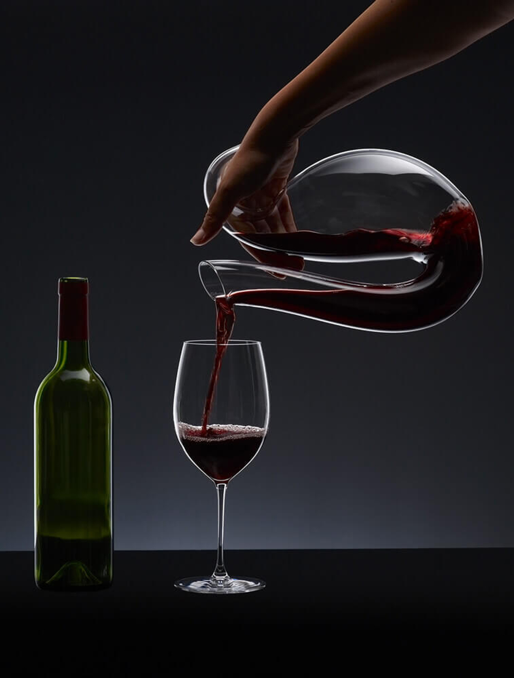 Хрустальный декантер ручной работы, Ayam Black Stripe, 1.7 л, Riedel (2016/02)