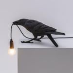 Настольная лампа Bird Playing Black, Bird Lamp, Seletti