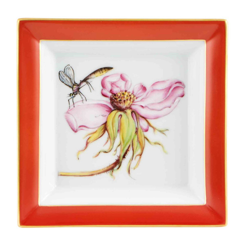 Блюдо квадратное Vista Alegre Natura 12,5х12,5 см, роза, фарфор