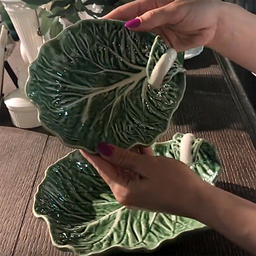 Блюдо 18,5 см Bordallo Pinheiro "Капуста"